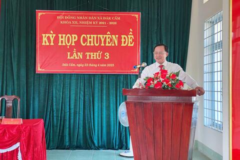 KỲ HỌP CHUYÊN ĐỀ (LẦN THỨ 3), HĐND XÃ ĐĂK CẤM KHÓA XII, NHIỆM KỲ 2021-2026